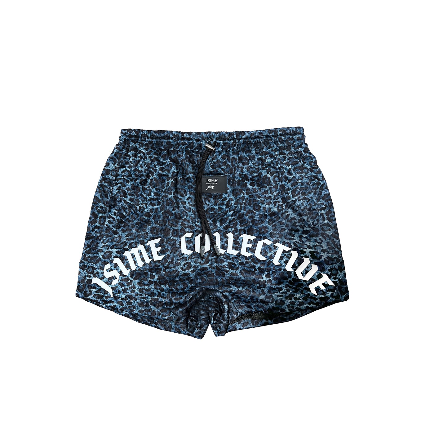 Blue Leopard Shorts