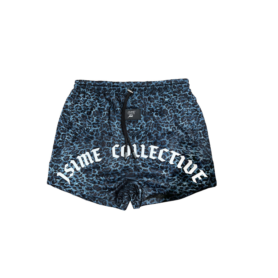 Blue Leopard Shorts